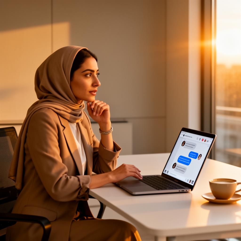 Woman entrepreneur using Wayfindher Advisor feature