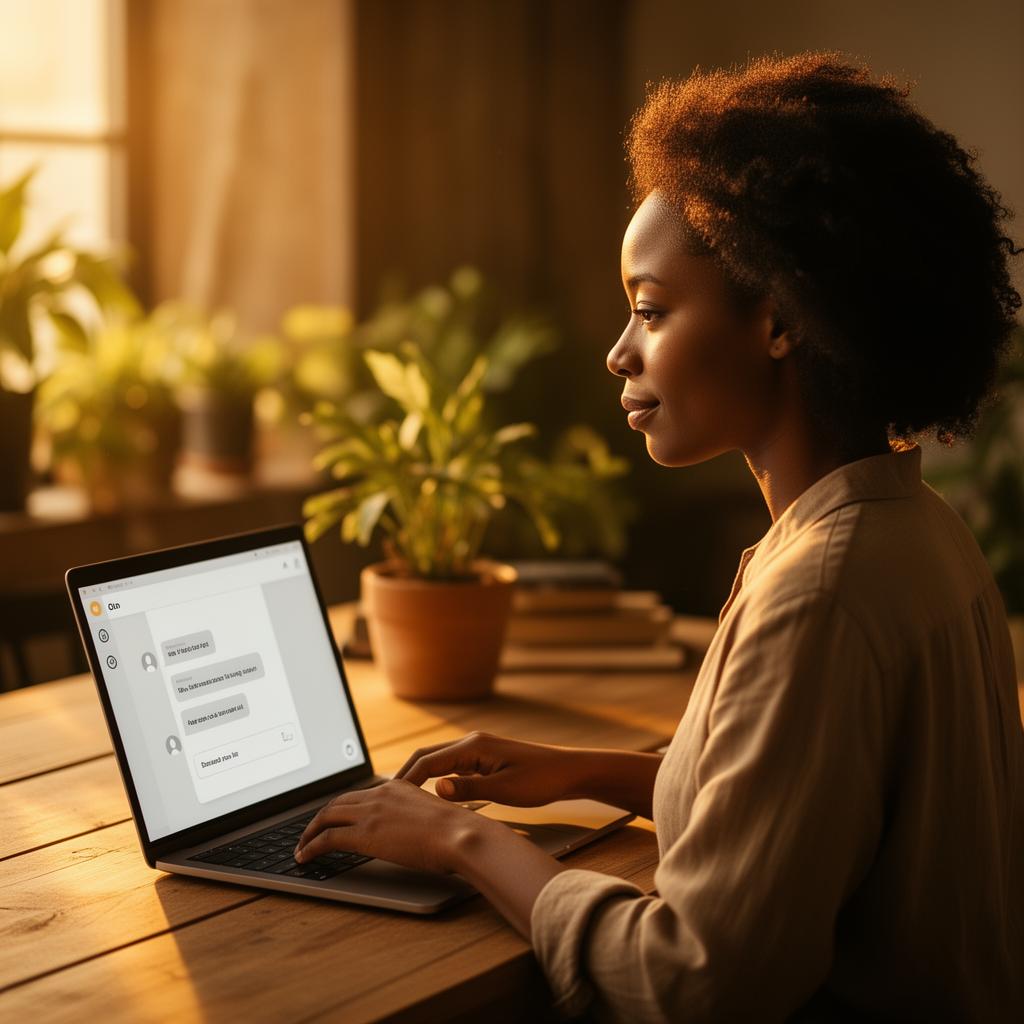 Woman entrepreneur using Wayfindher Collaborators feature